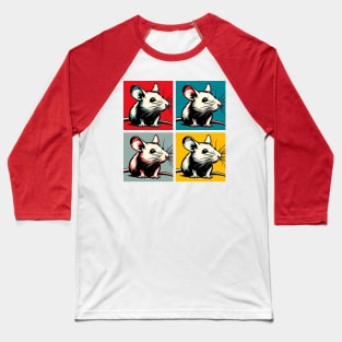 Pop Mice Art - Cute Mice Baseball T-Shirt